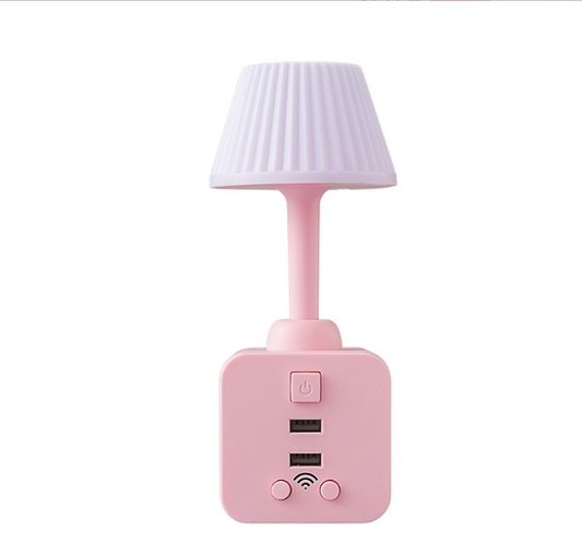 Smart Plug-In Night Lamp with Dual USB Charging Socket