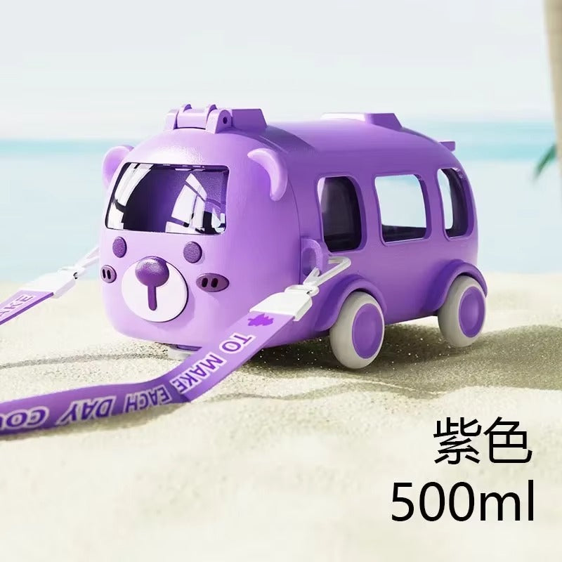 Cute Cartoon Bus Water Bottle
